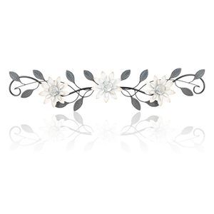 Metal Wall Art Modern Minimalist Metal Flowers Wall Decor Horizontal Wall Art🦋